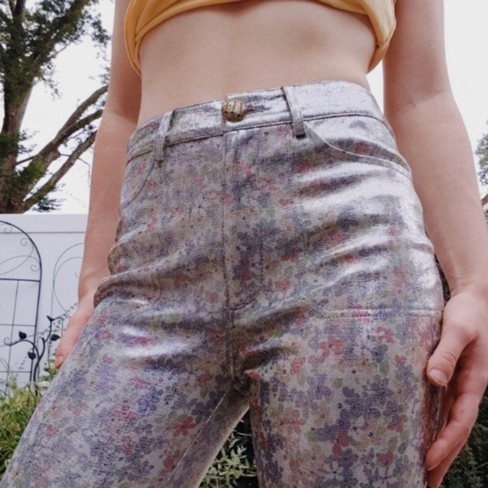 ADWA New York | Emily Cho Metallic Floral Jeans